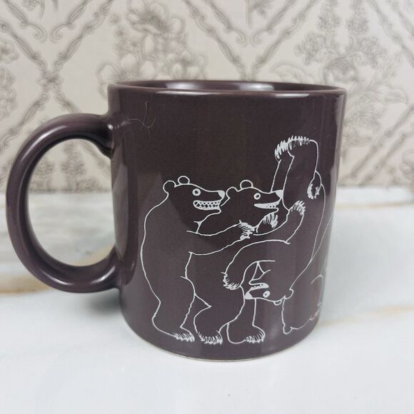 TAYLOR & NG Coffee Mug Naughty Bears Frolicking Made in Japan Vintage 1979 - Picture 1 of 10